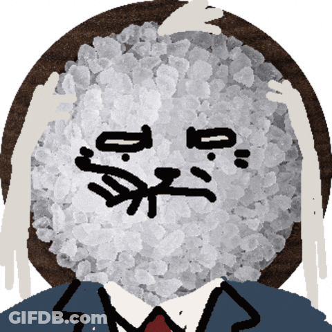Cartoon Man Holding Pile Of Ice GIF