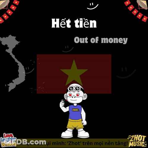 Cartoon Man Holding Red Heart Saying Het Tien Out Of Money GIF