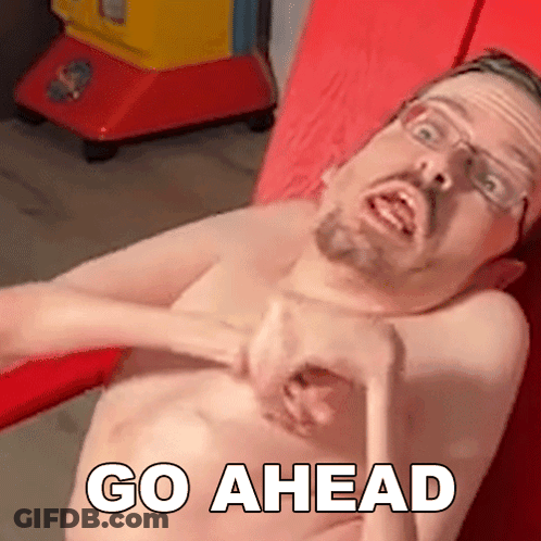 Cartoon Man Holding Stick Next To Boy GIF