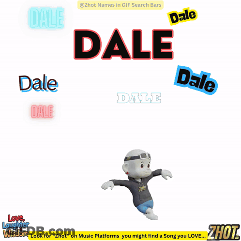 Cartoon Man Holding Two Broken Hearts Surrounded By Dale And Other Names GIF
