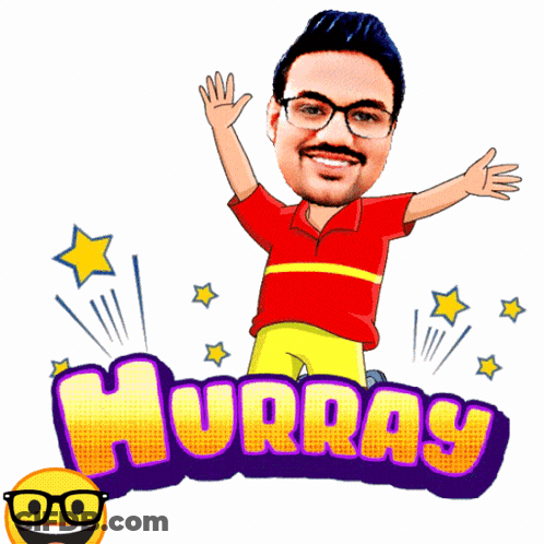 Cartoon Man Hurray GIF