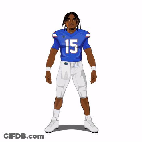 Cartoon Man In Blue Jersey Number 1 GIF