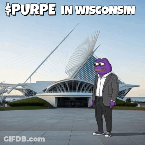 Cartoon Man In Front Of Building Spurpe In Wisconsin GIF