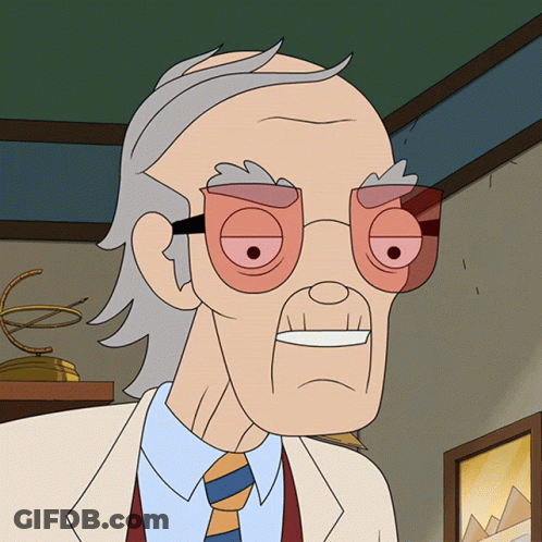 Cartoon Man In Glasses And Suit GIF