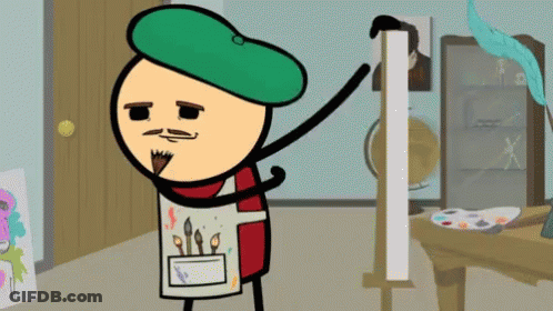 Cartoon Man In Green Hat And Apron GIF