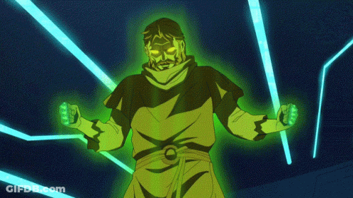 Cartoon Man In Green Robe GIF