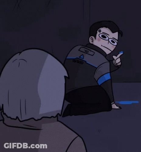 Cartoon Man In Jacket Saying RK800 GIF