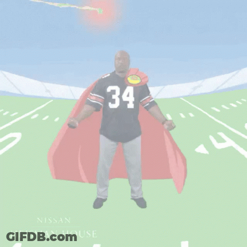 Cartoon Man In Jersey Number 34 GIF