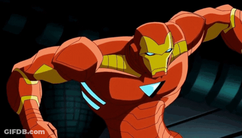 Cartoon Man In Red And Yellow Suit GIF