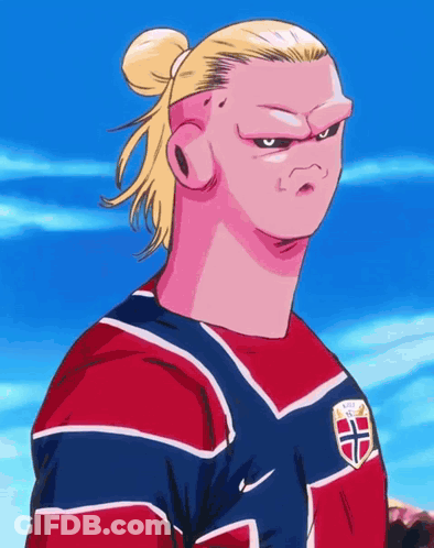 Cartoon Man In Red White And Blue Shirt GIF