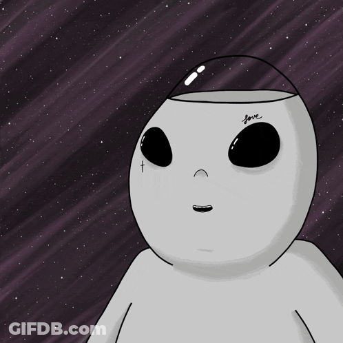 Cartoon Man In Spaceship Giving Peace Sign GIF