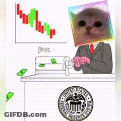 Cartoon Man In Suit And Tie With Cat On Head GIF
