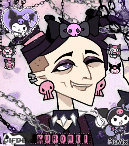 Cartoon Man In Top Hat And Skull Earrings GIF