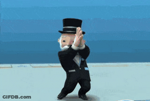 Cartoon Man In Top Hat Dancing GIF