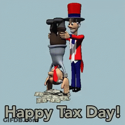 Cartoon Man In Top Hat Holding Man Upside Down In Money Bucket GIF
