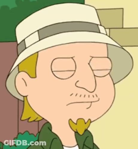 Cartoon Man In White Hat And Green Jacket Eyes Closed GIF
