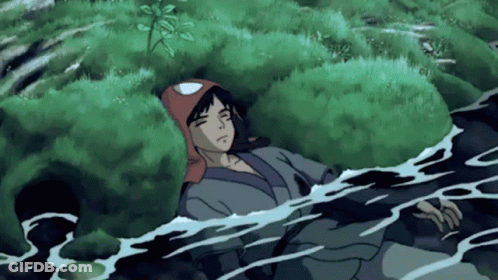Cartoon Man Laying In Grass GIF