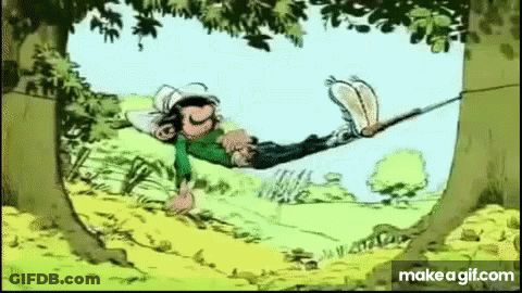 Cartoon Man Laying In Hammock GIF