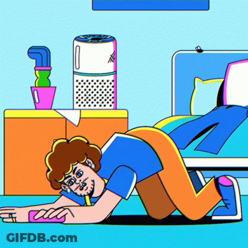 Cartoon Man Laying On Stomach GIF