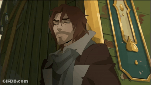 Cartoon Man Leaning Against Wall GIF