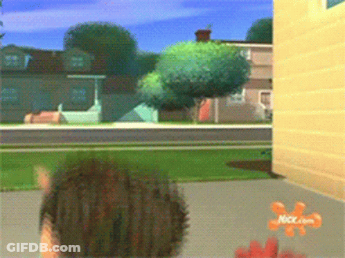 Cartoon Man Looking At House GIF