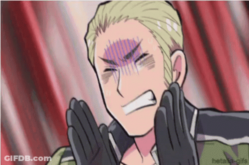 Cartoon Man Making Funny Face With Hands On Face GIF