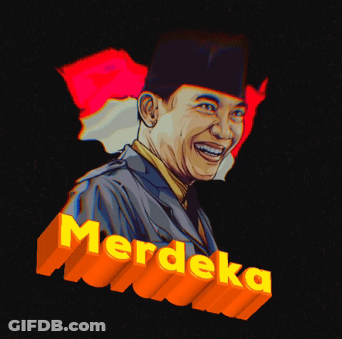 Cartoon Man Merdeka GIF