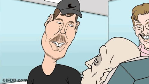 Cartoon Man Mouth Open Saying Good Boy GIF