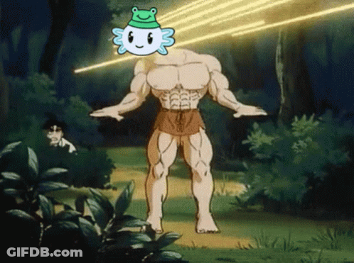 Cartoon Man On Hill With Letter A On Pants GIF