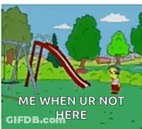 Cartoon Man Park Slide Me When Ur Not Here GIF