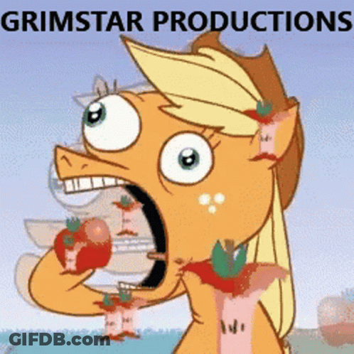 Cartoon Man Picking Apples With Hudson GIF