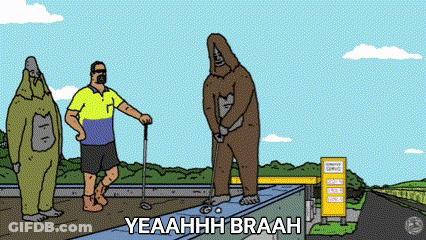Cartoon Man Playing Golf Yeaahh Braah GIF