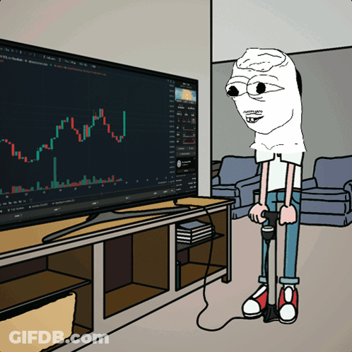 Cartoon Man Playing Video Game At Computer GIF