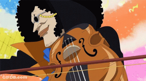 Cartoon Man Playing Violin With Letter S GIF