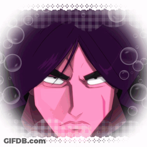 Cartoon Man Purple Hair Pink Face GIF