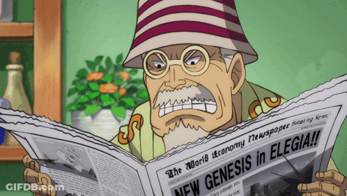Cartoon Man Reading Newspaper New Genesis GIF