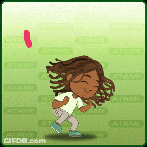 Cartoon Man Running Atami GIF