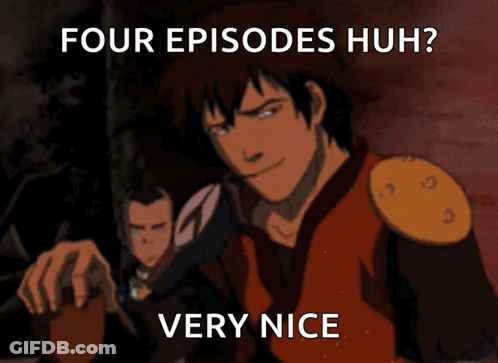 Cartoon Man Saying Four Episodes Huh Very Nice GIF