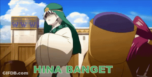 Cartoon Man Saying Hina Banget GIF