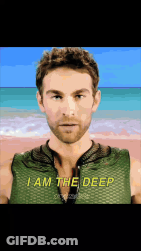 Cartoon Man Saying I Am The Deep GIF