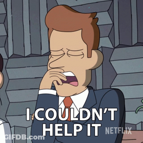Cartoon Man Saying I Couldn't Help It GIF