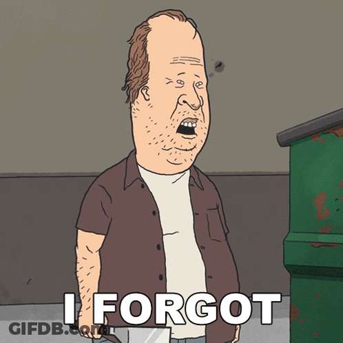 Cartoon Man Saying I Forgot GIF