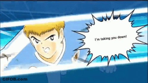 Cartoon Man Saying I'm Taking You Down GIF