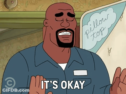 Cartoon Man Saying It's Okay GIF