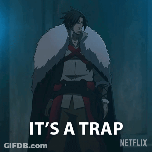 Cartoon Man Saying Its A Trap GIF