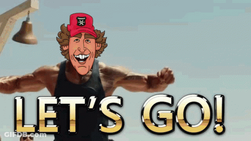 Cartoon Man Saying Let's Go GIF