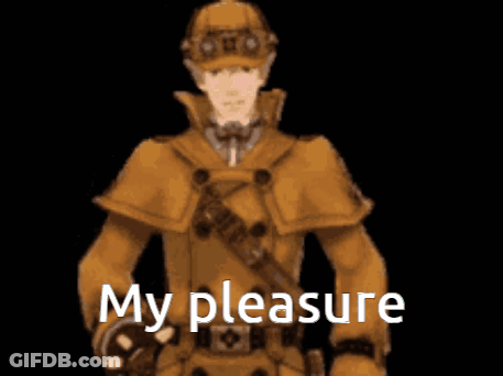 Cartoon Man Saying My Pleasure GIF
