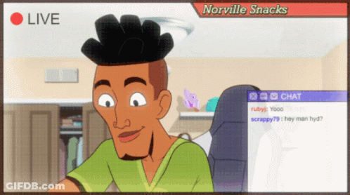 Cartoon Man Saying Norville Snacks GIF