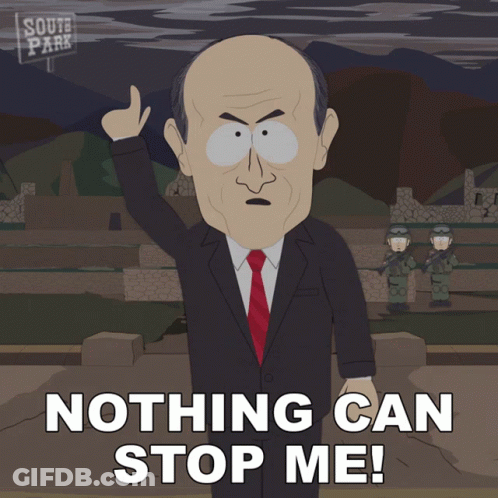 Cartoon Man Saying Nothing Can Stop Me GIF