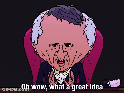 Cartoon Man Saying Oh Wow What A Great Idea GIF